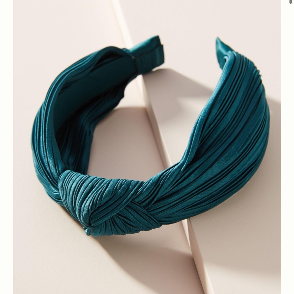 Anthropologie Lauren Knotted Headband dark green